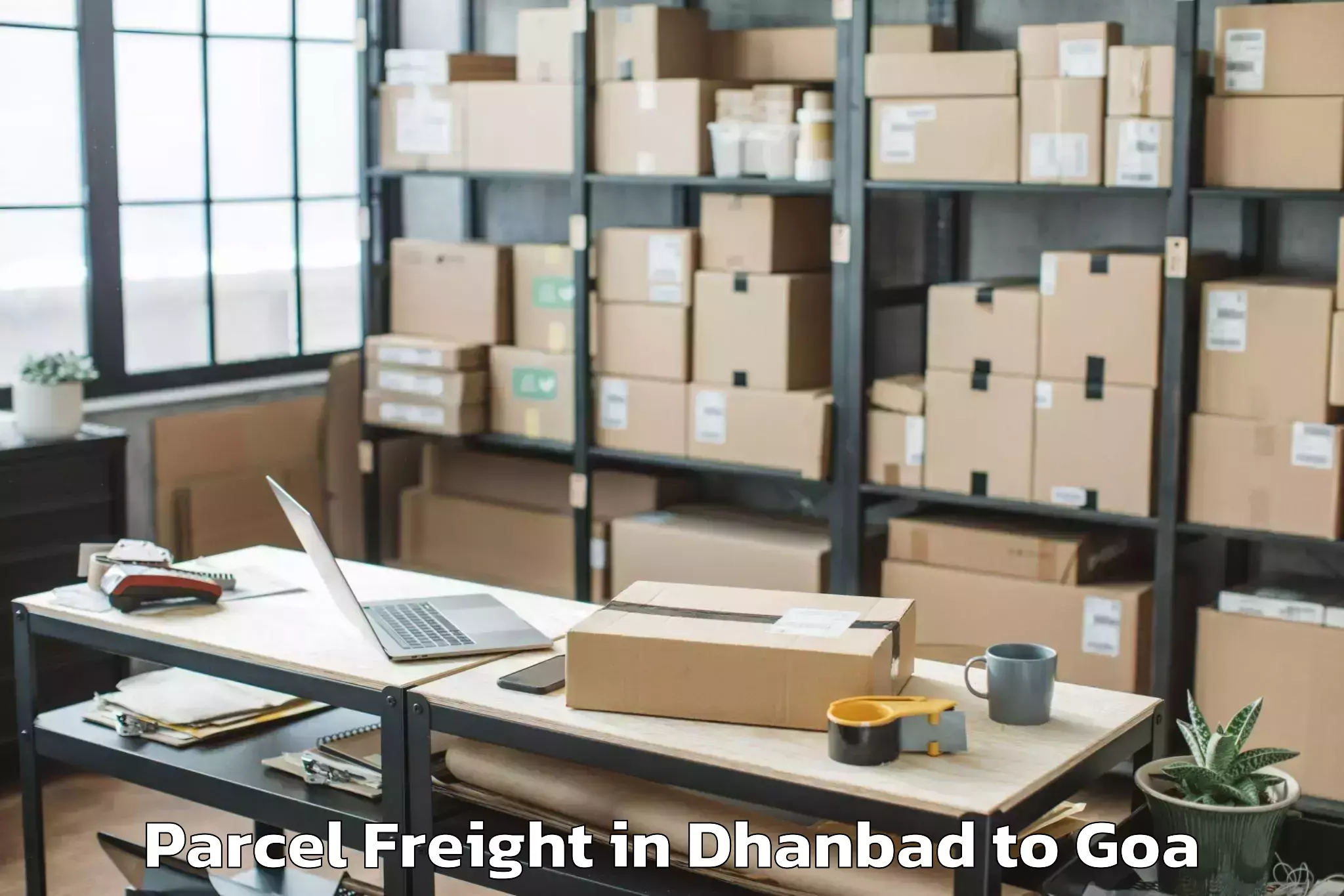 Easy Dhanbad to Chandor Parcel Freight Booking